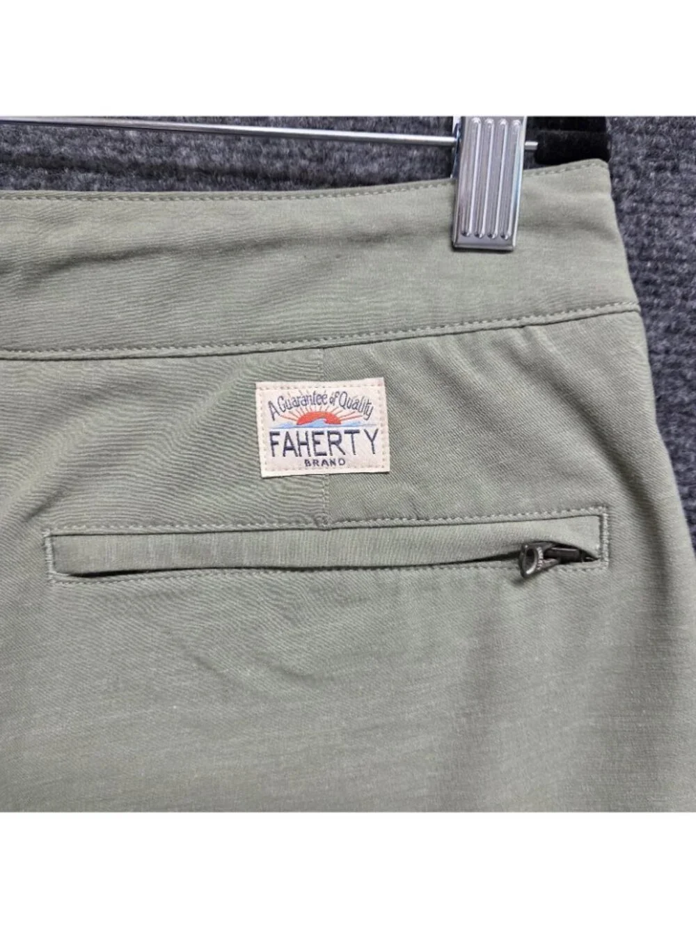 Faherty Shorts Mens 33 Green All Day Hybrid Drawstring 9